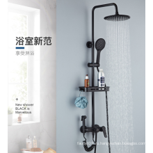 Новый дизайн черный современный душ смеситель с одним ручкой для ванны набор для душа сантехнича